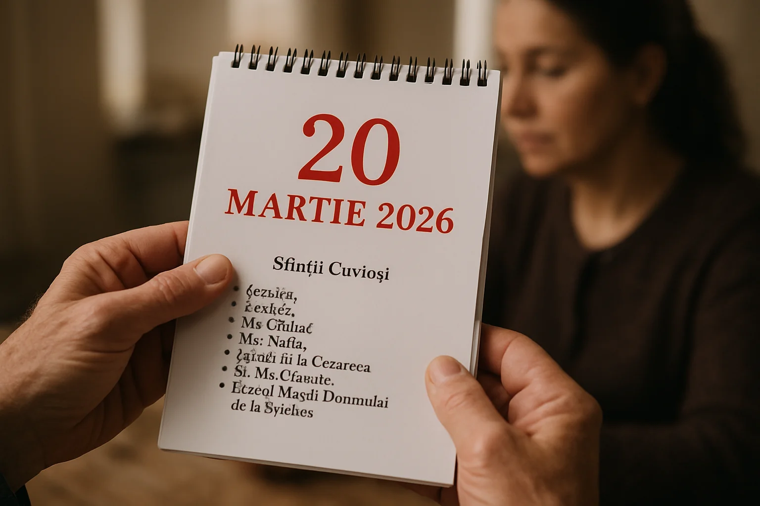 Calendar ortodox – 20 martie 2026