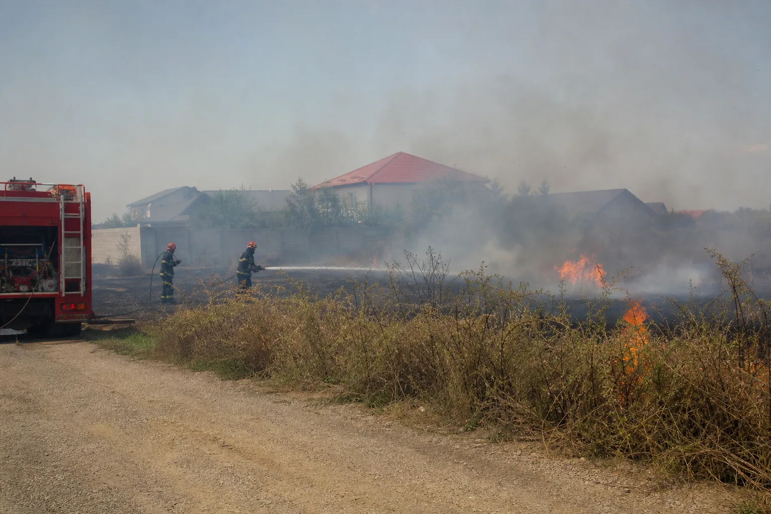 La Chiajna au ars ~7.000 mp pe Dr. Ciorogârla, fără victime