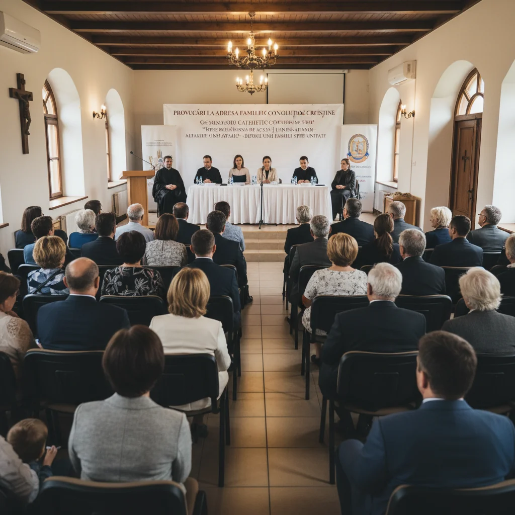 Conferință la Copăceni despre crizele familiei de azi și răspunsul creștin, parte a proiectului De la rugăciunea din casă la lumina altarului – călătoria spre unitatea familiei