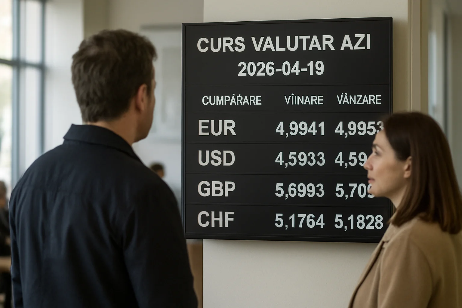 Curs valutar azi (BNR) – 2026-04-19