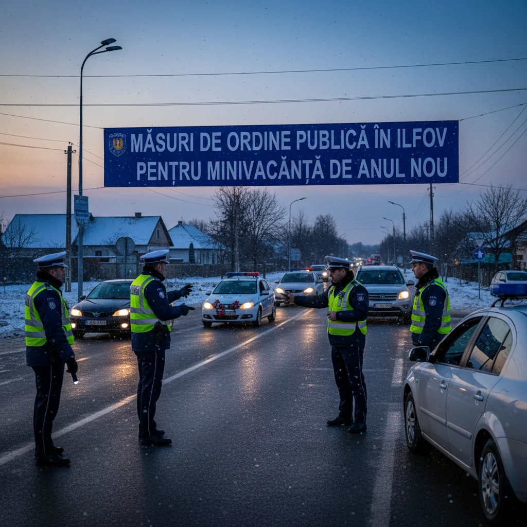 Forțe sporite de poliție în Ilfov pentru minivacanța de Anul Nou 2025–2026