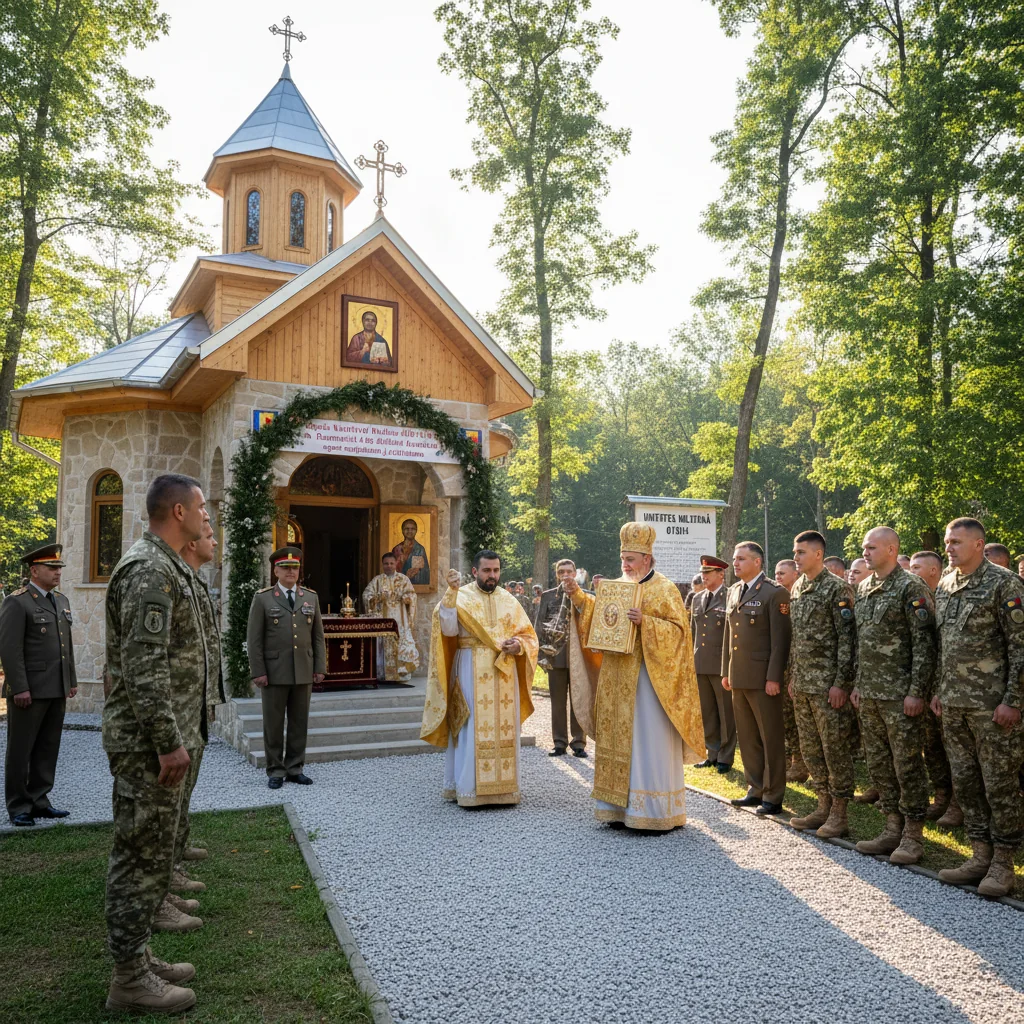 Nou lăcaș de cult al Unității Militare 01914 din Domnești, binecuvântat și oferit militarilor pentru rugăciune și închinare