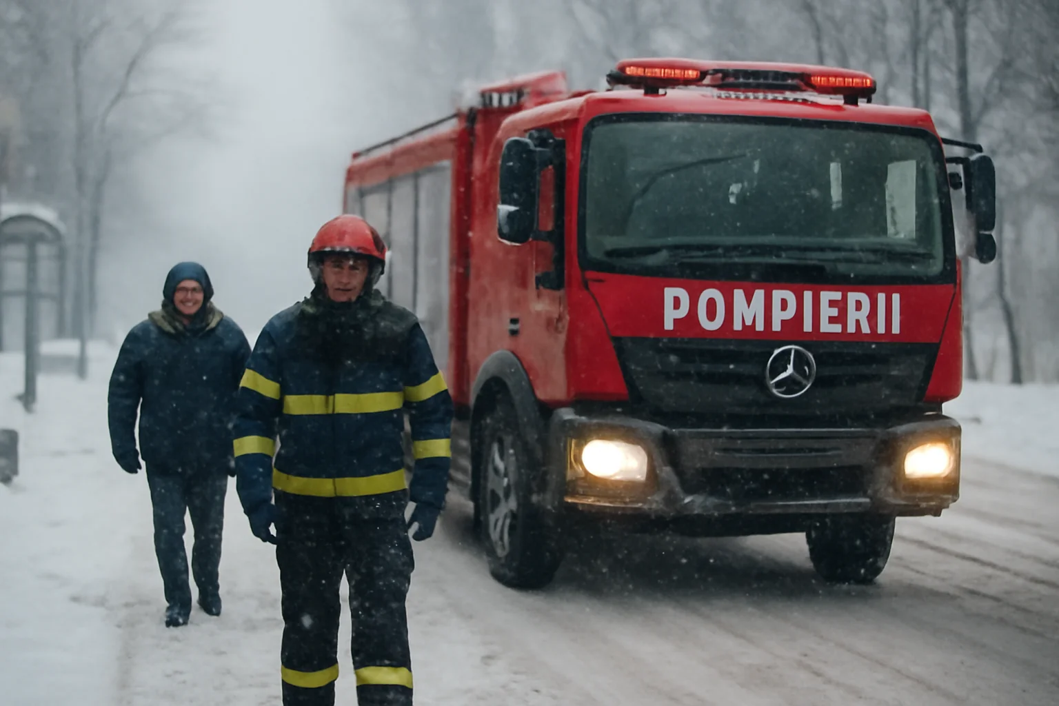 Peste 100 de intervenții ISU în București și județul Ilfov din cauza viscolului