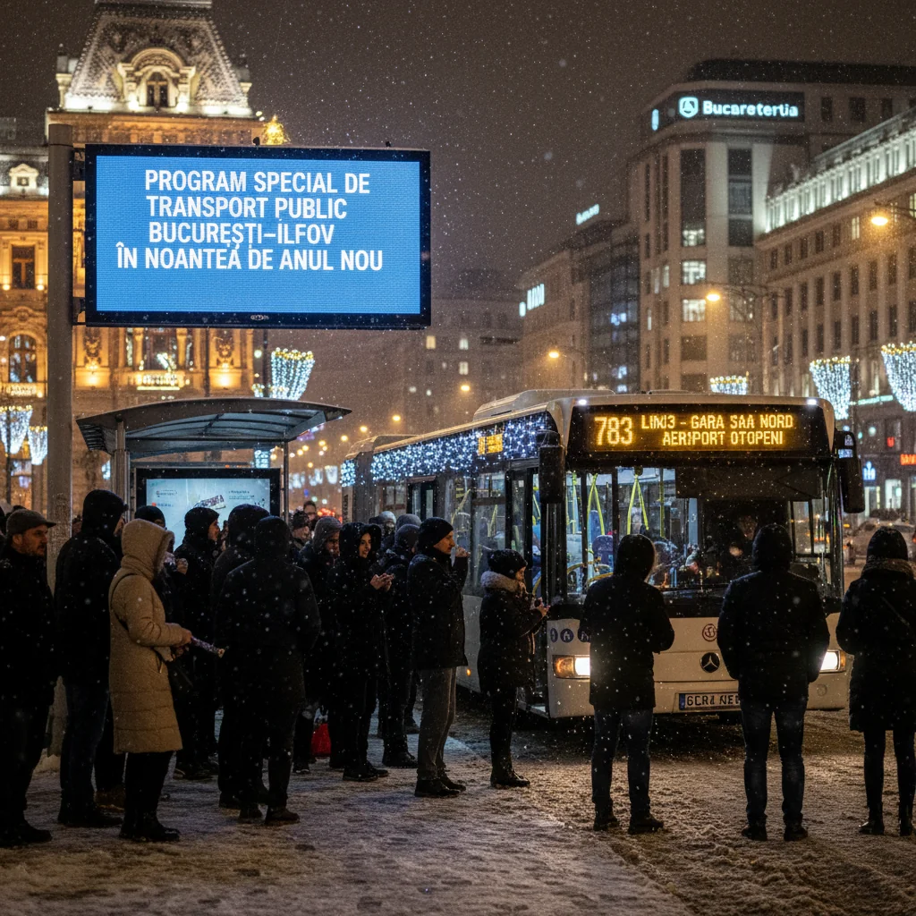 Program special de transport public în județul Ilfov și București în noaptea de Anul Nou