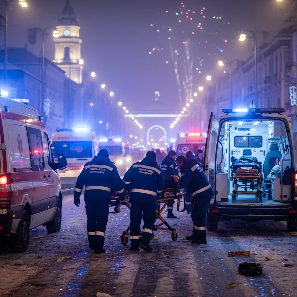 Sute de solicitări la ambulanță în București și județul Ilfov în noaptea de Revelion
